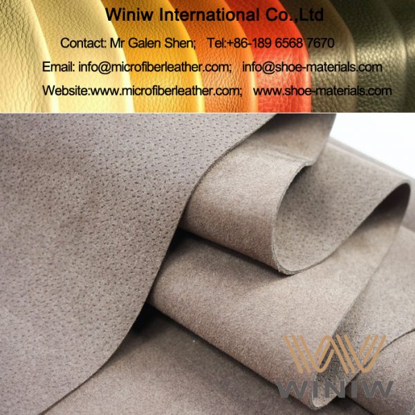 Pigskin Embossed Microfiber Synthetic Suede Leather