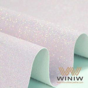 Microfiber Backing Glitter Faux Leather